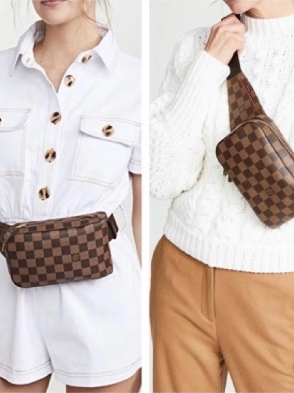 Authentic Louis Vuitton geronimos damier ebene discontinued mini bum bag